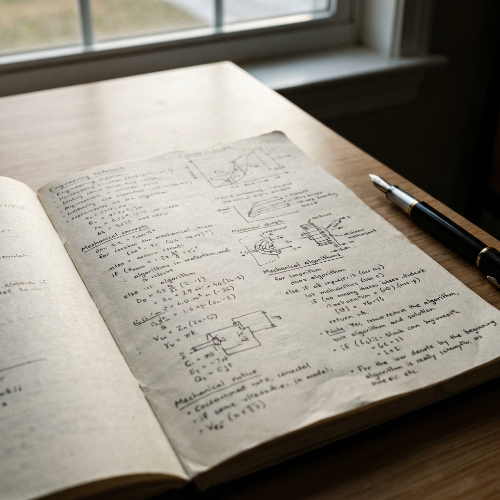 Engineering Notebook Sketches by Anugrah James